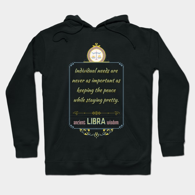 Funny quotes of the star signs: Libra Hoodie by Ludilac